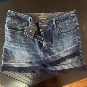 burberry blue label denim skirt